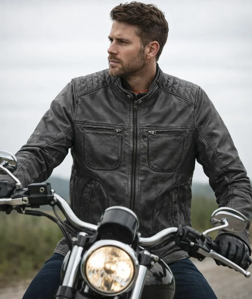 Harley-Davidson Washed Lambskin Leather Jacket