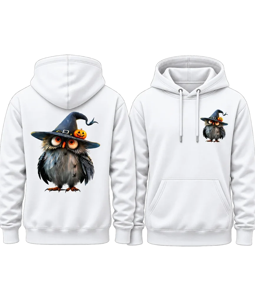 Harry Potter Hedwig Halloween Witch Owl Dual-Print Hoodie