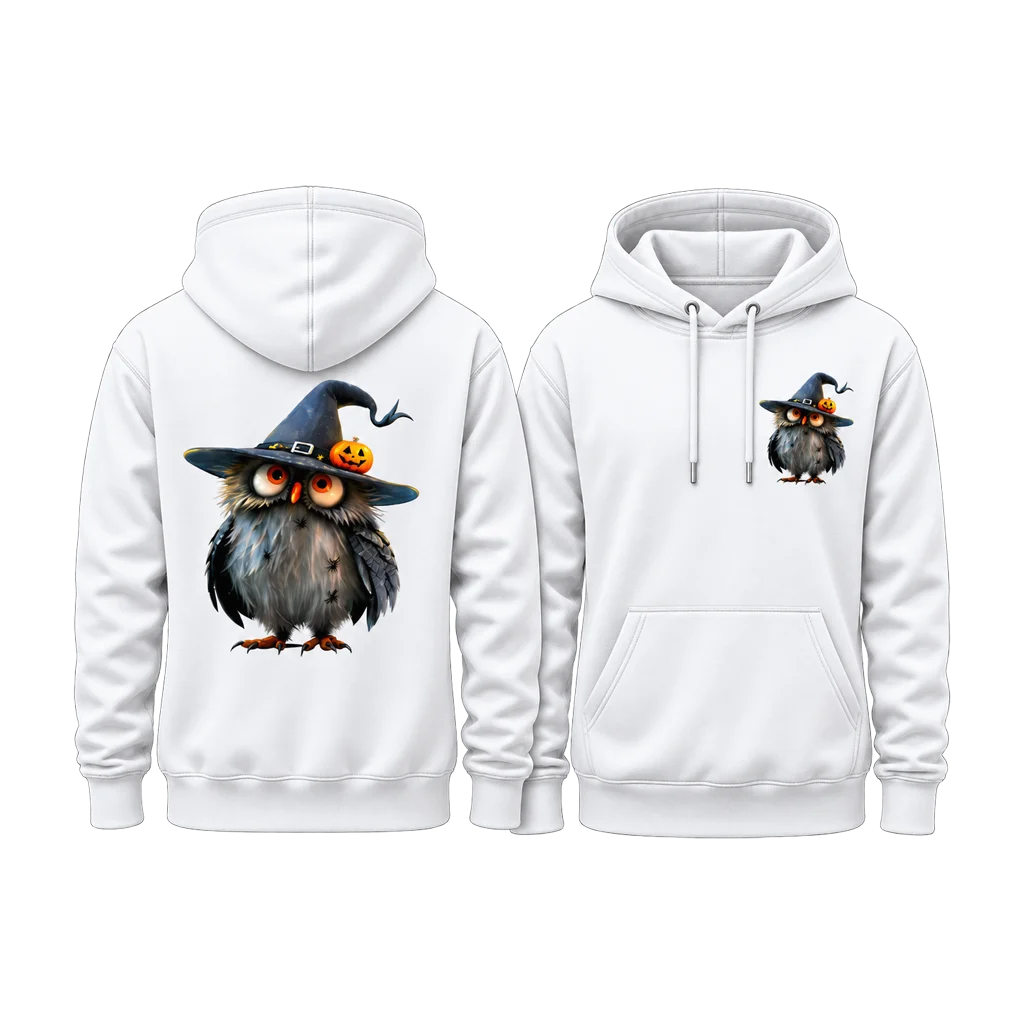 Harry Potter Hedwig Halloween Witch Owl Dual-Print Hoodie
