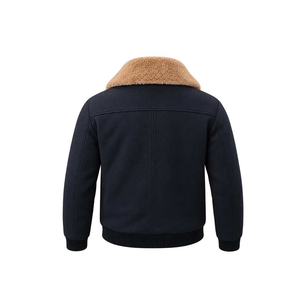 Henry Golding Black Shearling Jacket