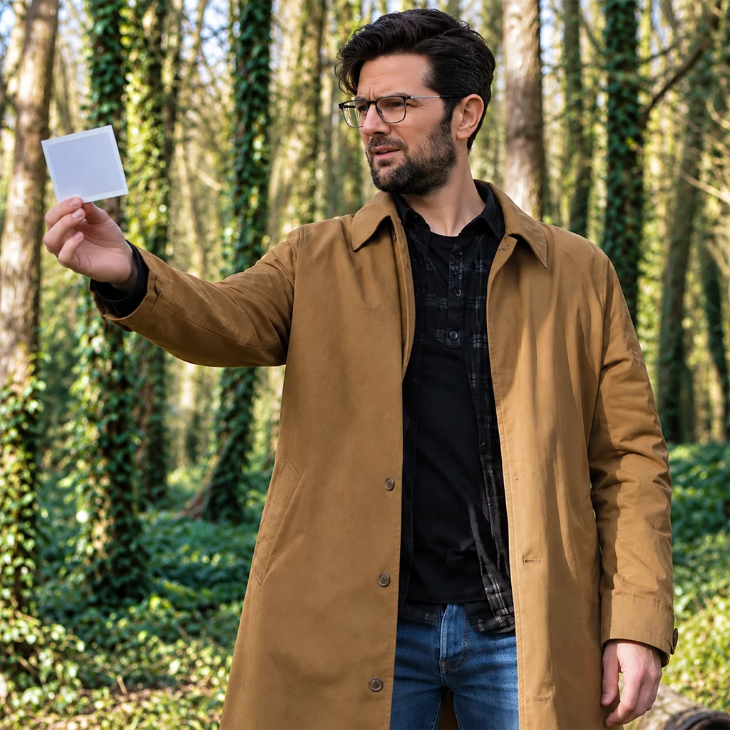 Ohm Bauman Hokum Adam Scott Beige Cotton Coat