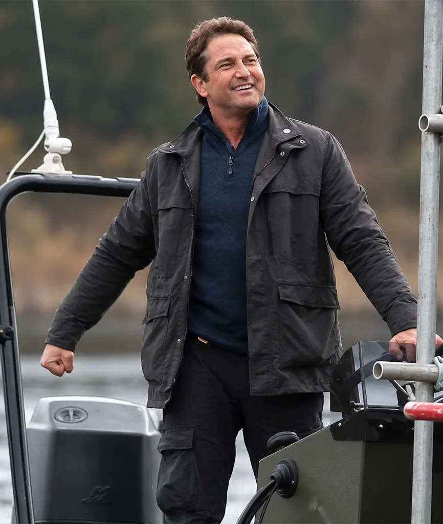 Angel Has Fallen Gerard Butler Banning Black Cotton Jacket