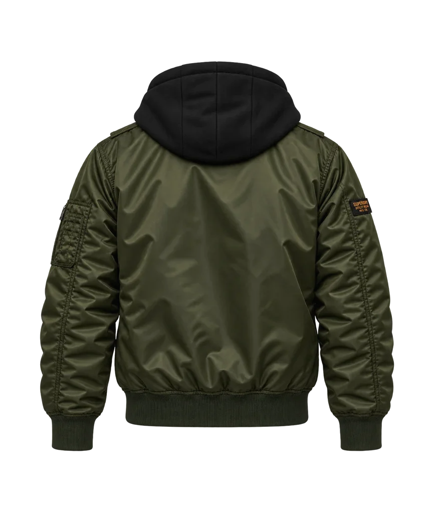 Superdry Men’s Hooded MA1 Bomber Jacket