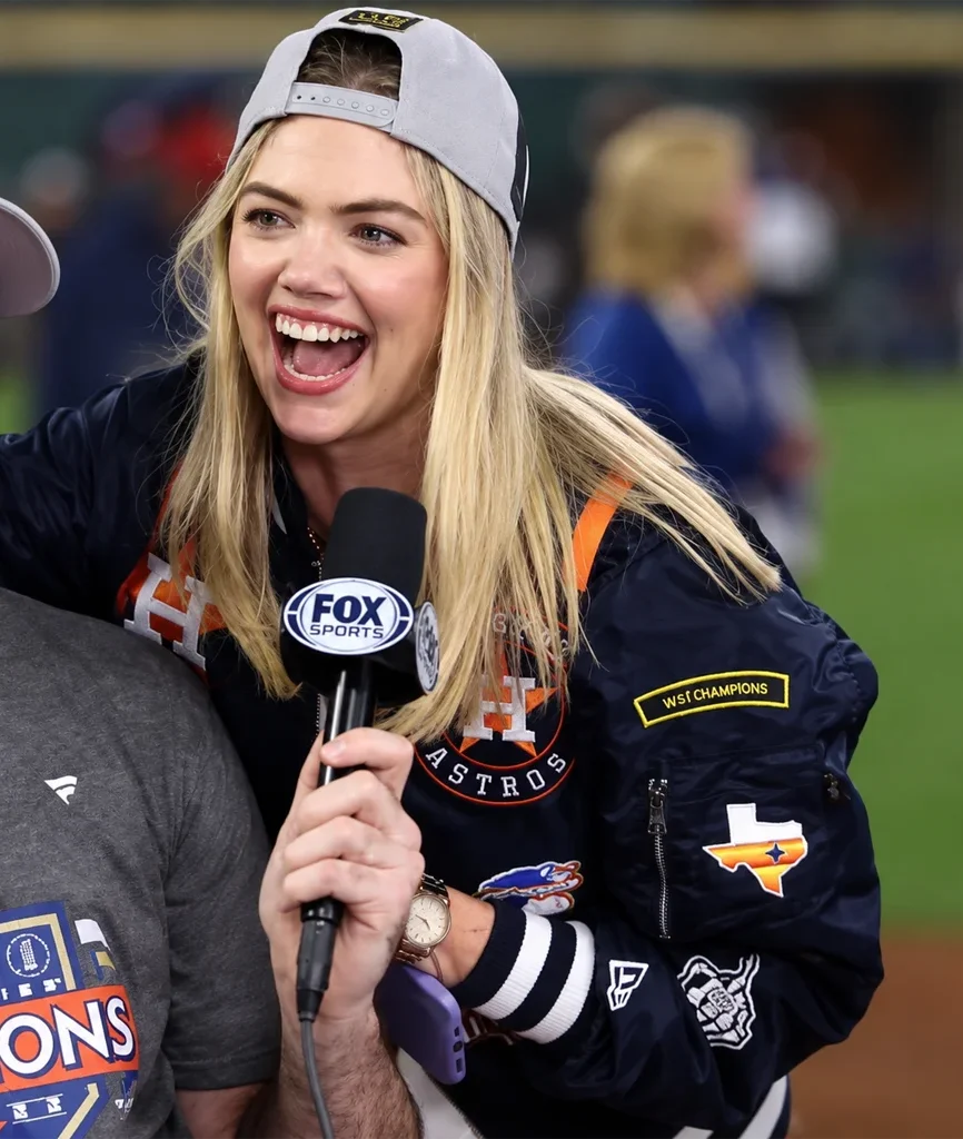 Kate Upton Houston Astros World Series Bomber Jacket