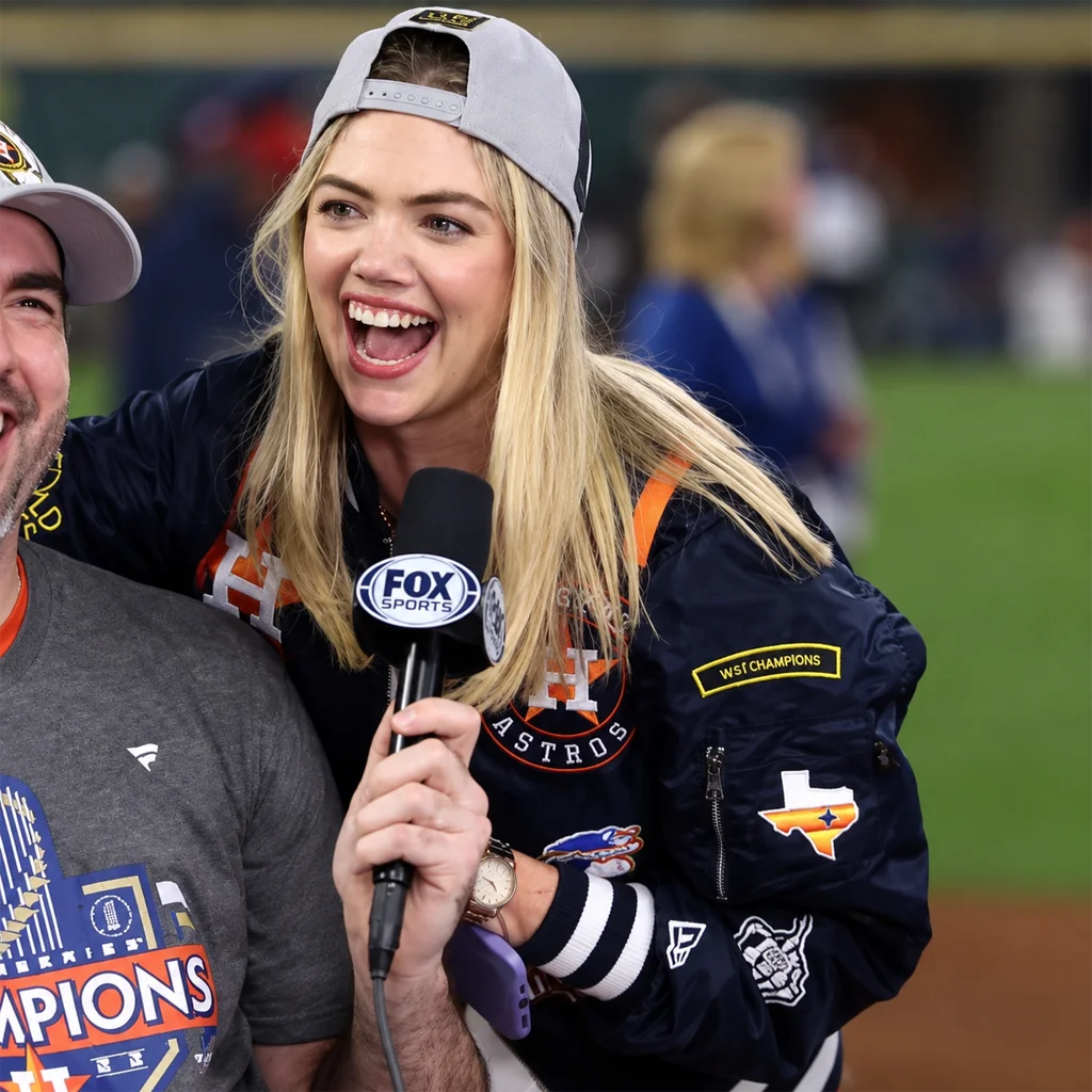 Kate Upton Houston Astros World Series Bomber Jacket