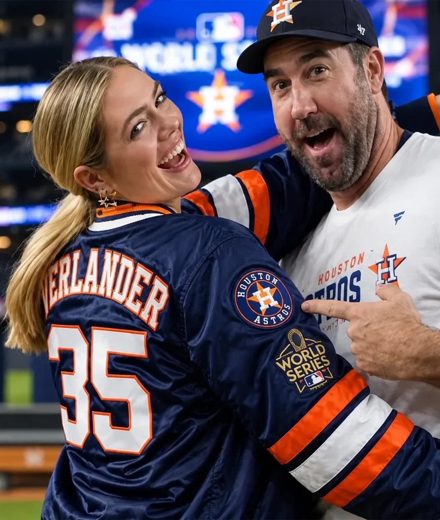 Kate Upton Justin Verlander Houston Astros Custom Bomber Jacket