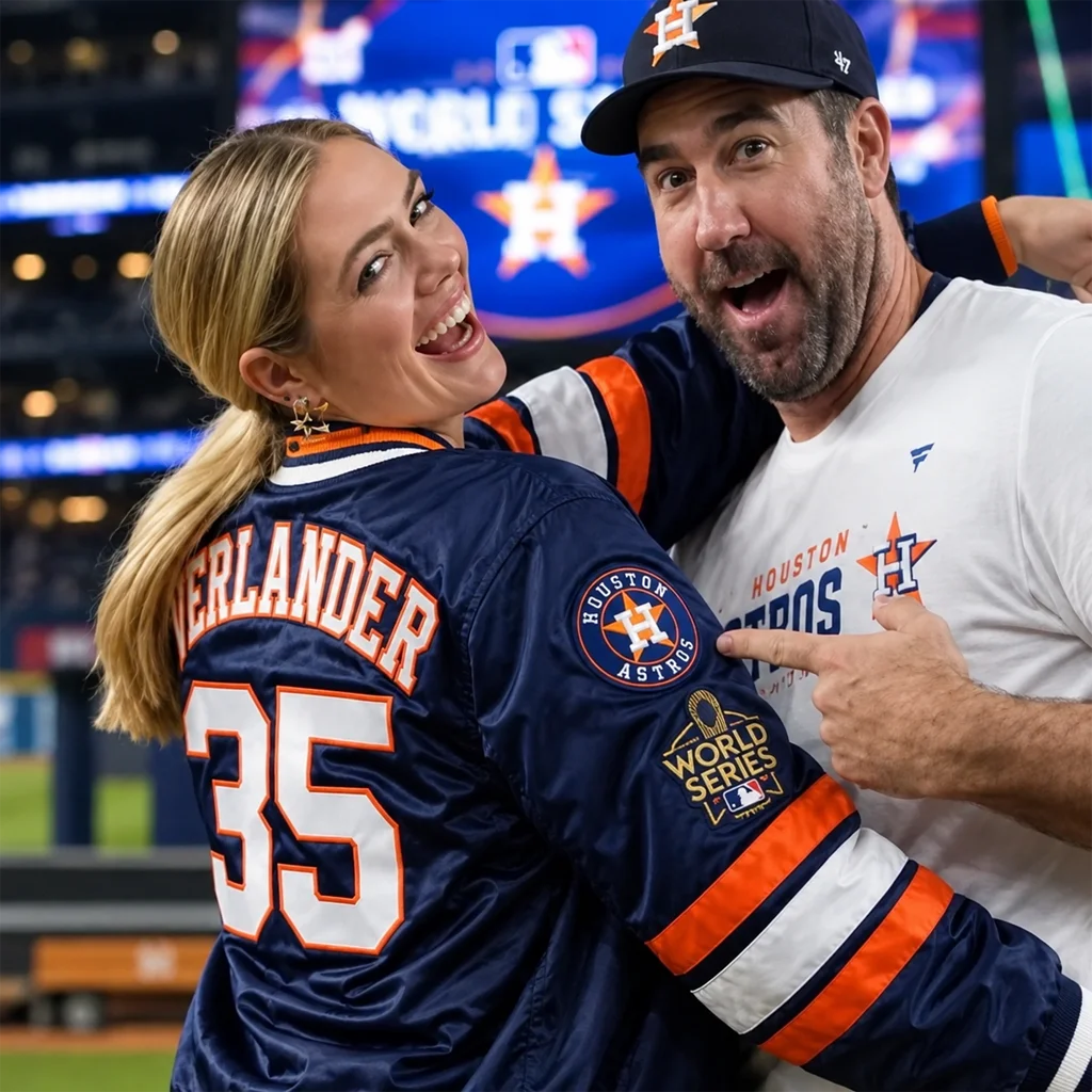 Kate Upton Justin Verlander Houston Astros Custom Bomber Jacket