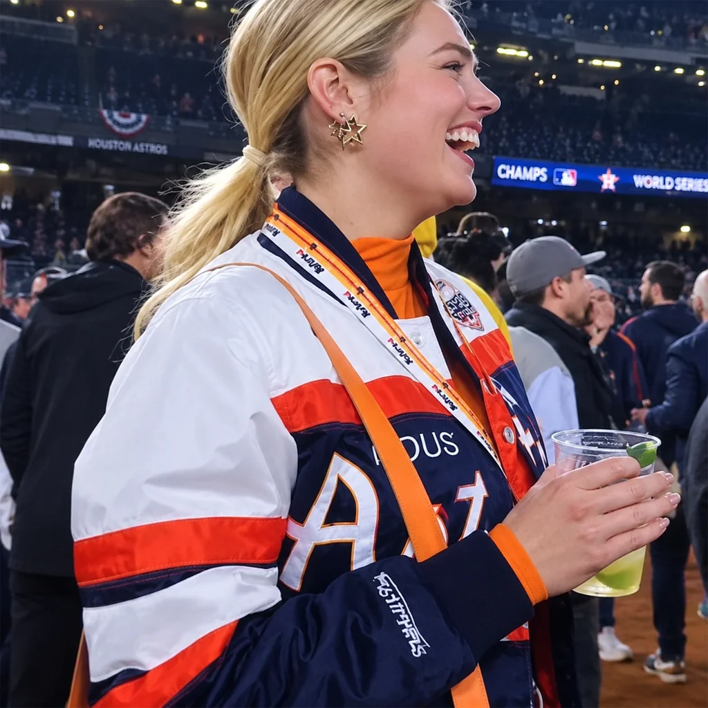 Kate Upton Justin Verlander Houston Astros Custom Bomber Jacket
