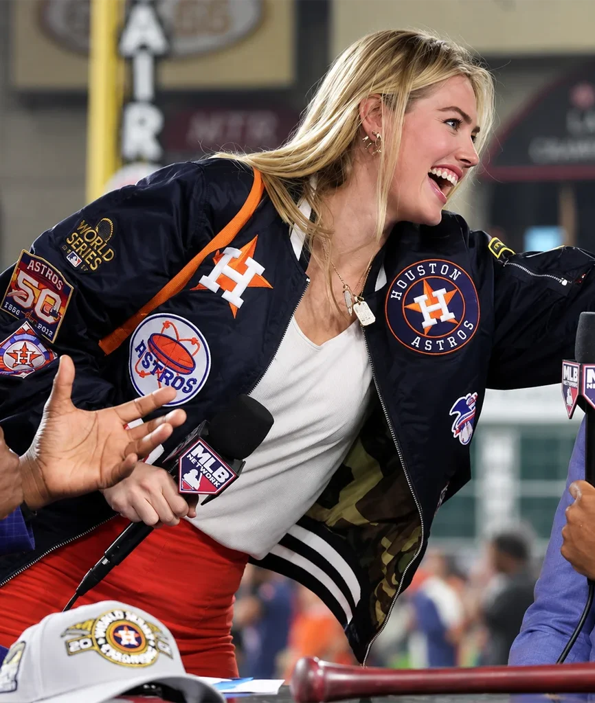 Kate Upton Houston Astros World Series Bomber Jacket