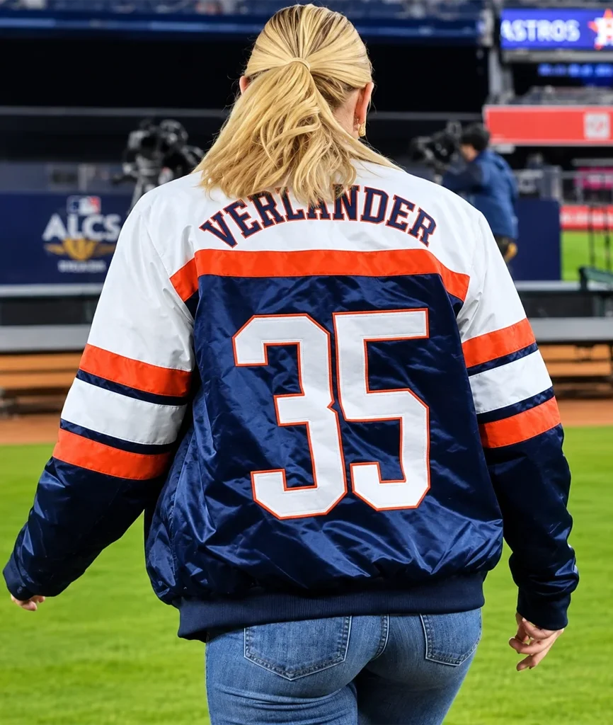 Kate Upton Justin Verlander Houston Astros Custom Bomber Jacket
