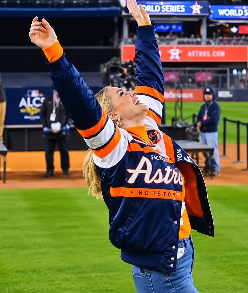Kate Upton Justin Verlander Houston Astros Custom Bomber Jacket