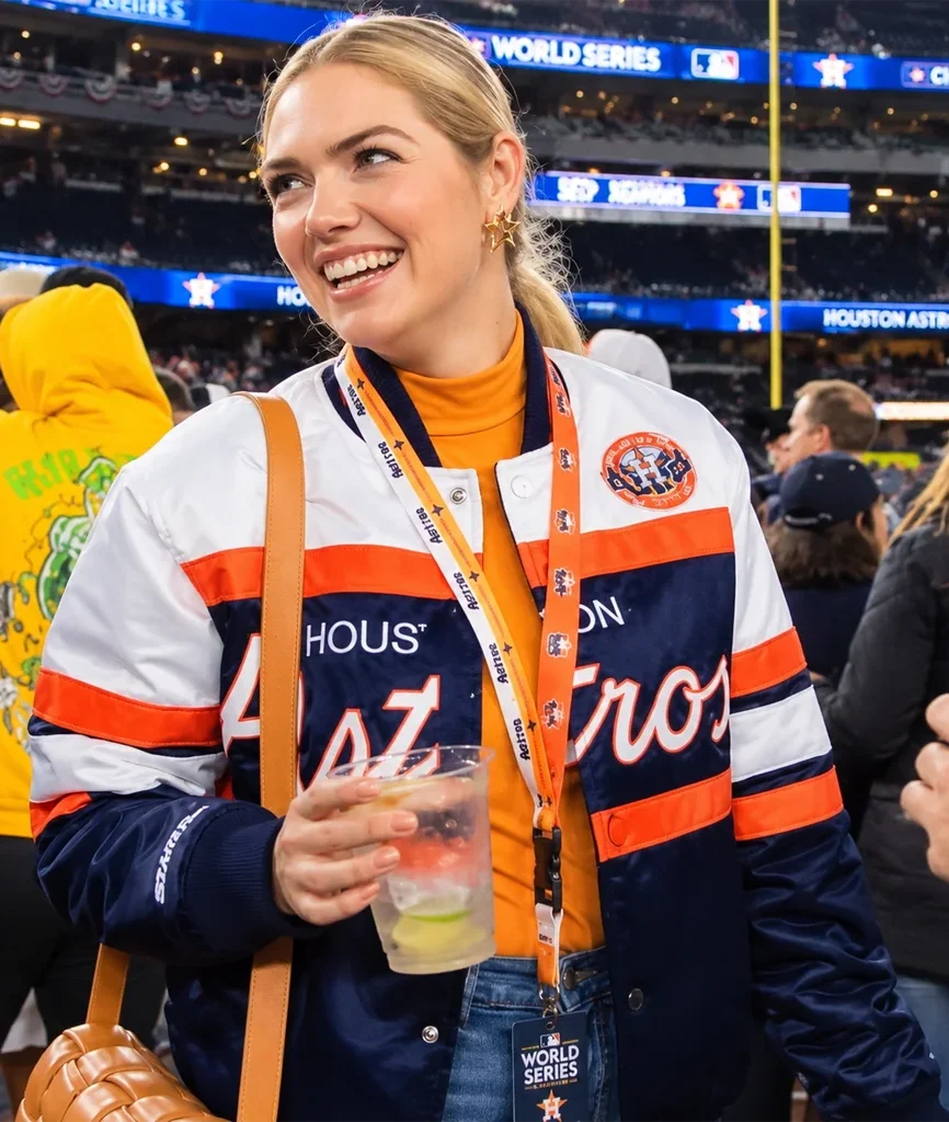 Kate Upton Justin Verlander Houston Astros Custom Bomber Jacket