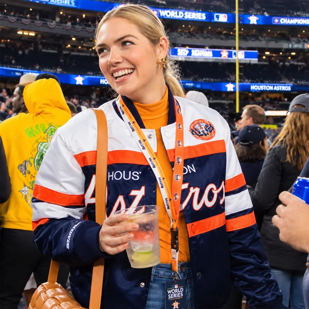 Kate Upton Justin Verlander Houston Astros Custom Bomber Jacket