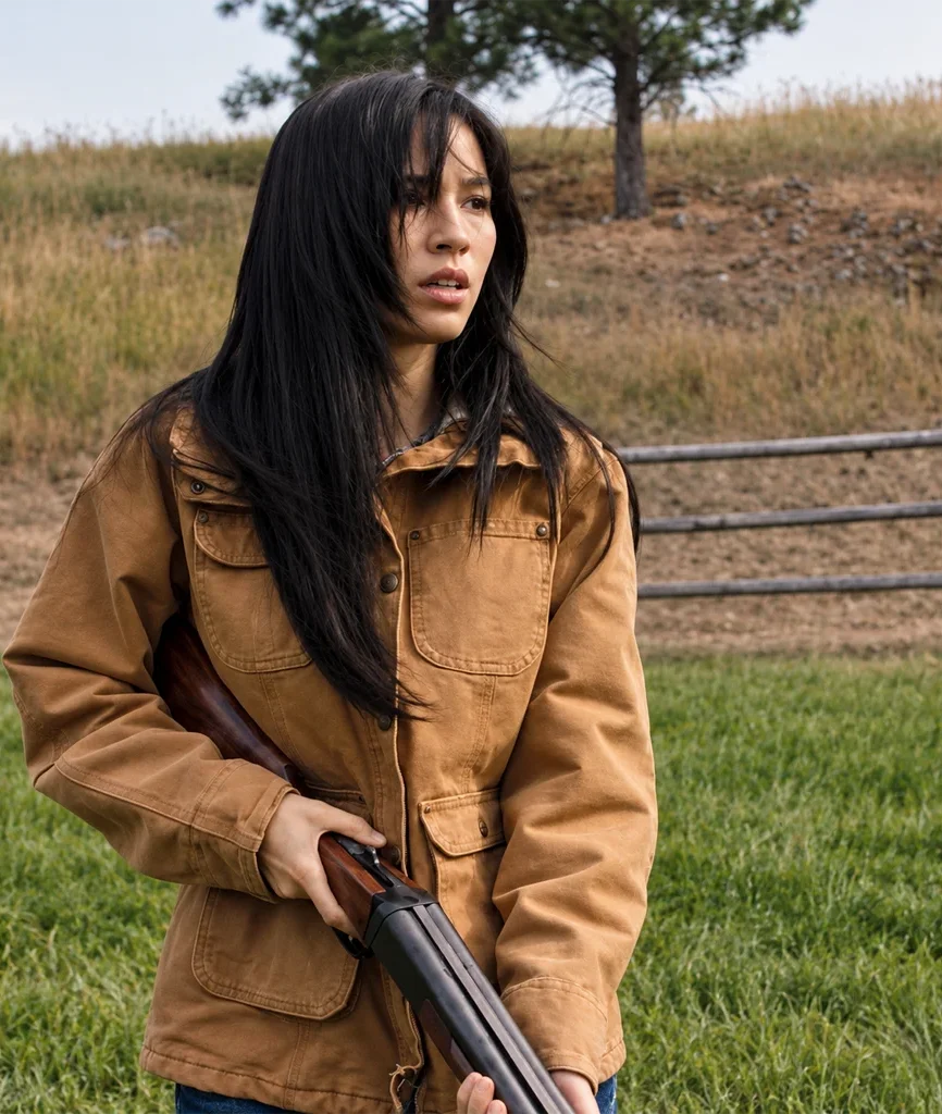 Yellowstone Monica Dutton Kelsey Asbille Brown Cotton Jacket