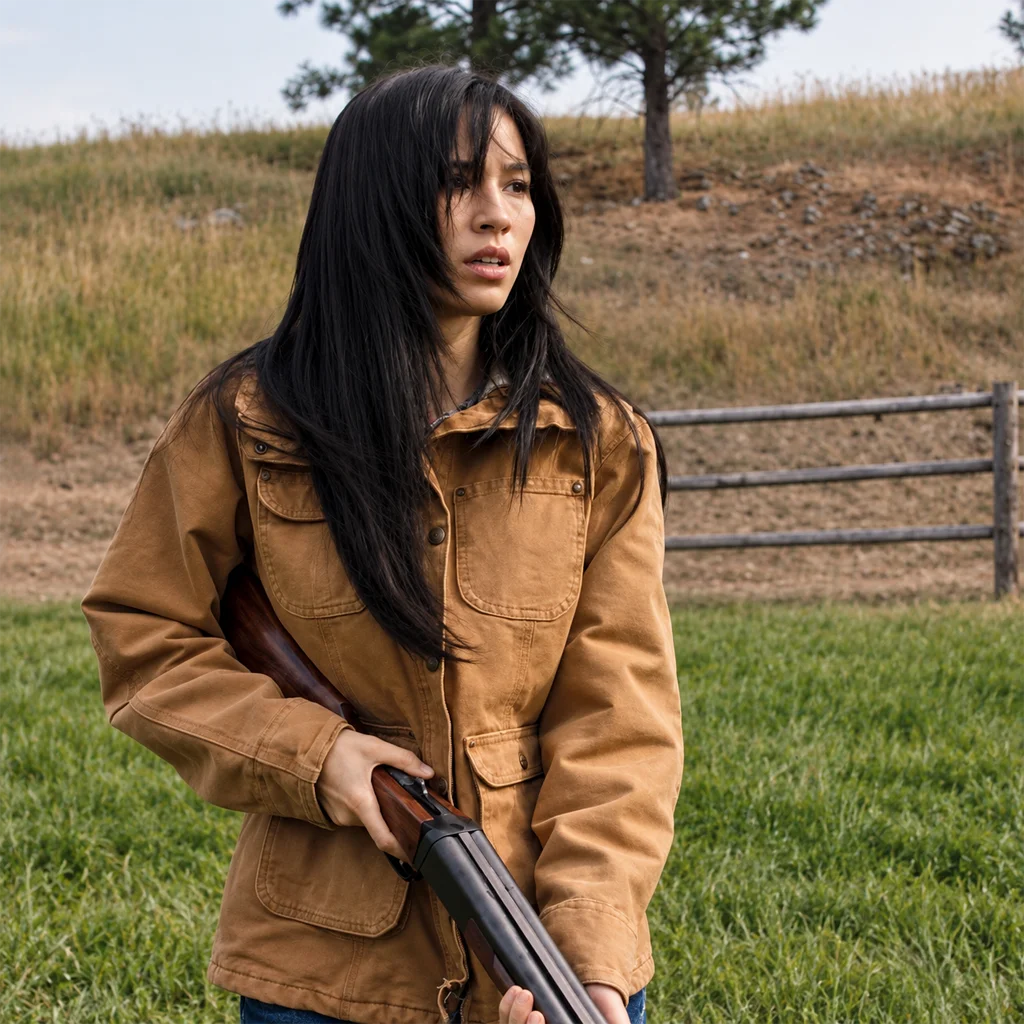 Yellowstone Monica Dutton Kelsey Asbille Brown Cotton Jacket