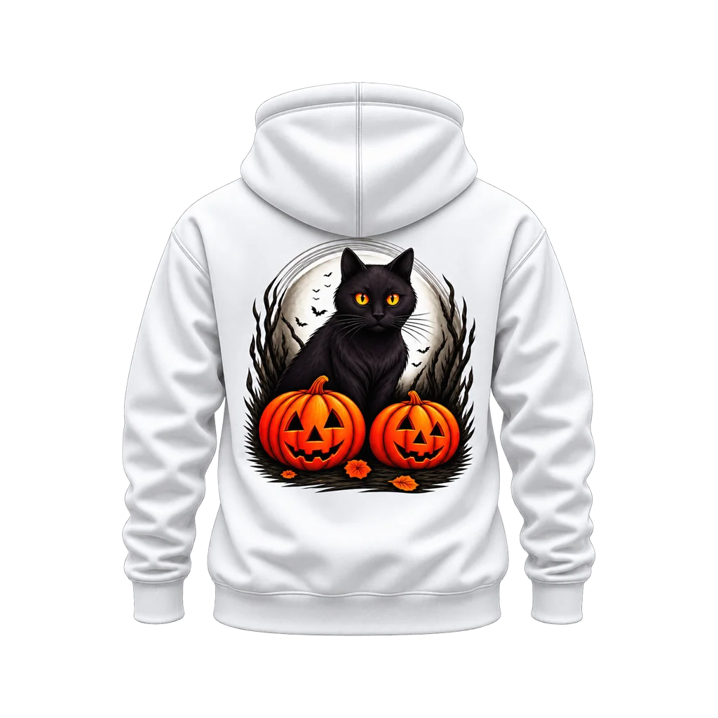Kiki’s Delivery Service Cat and Pumpkins Dual-Print Hoodie