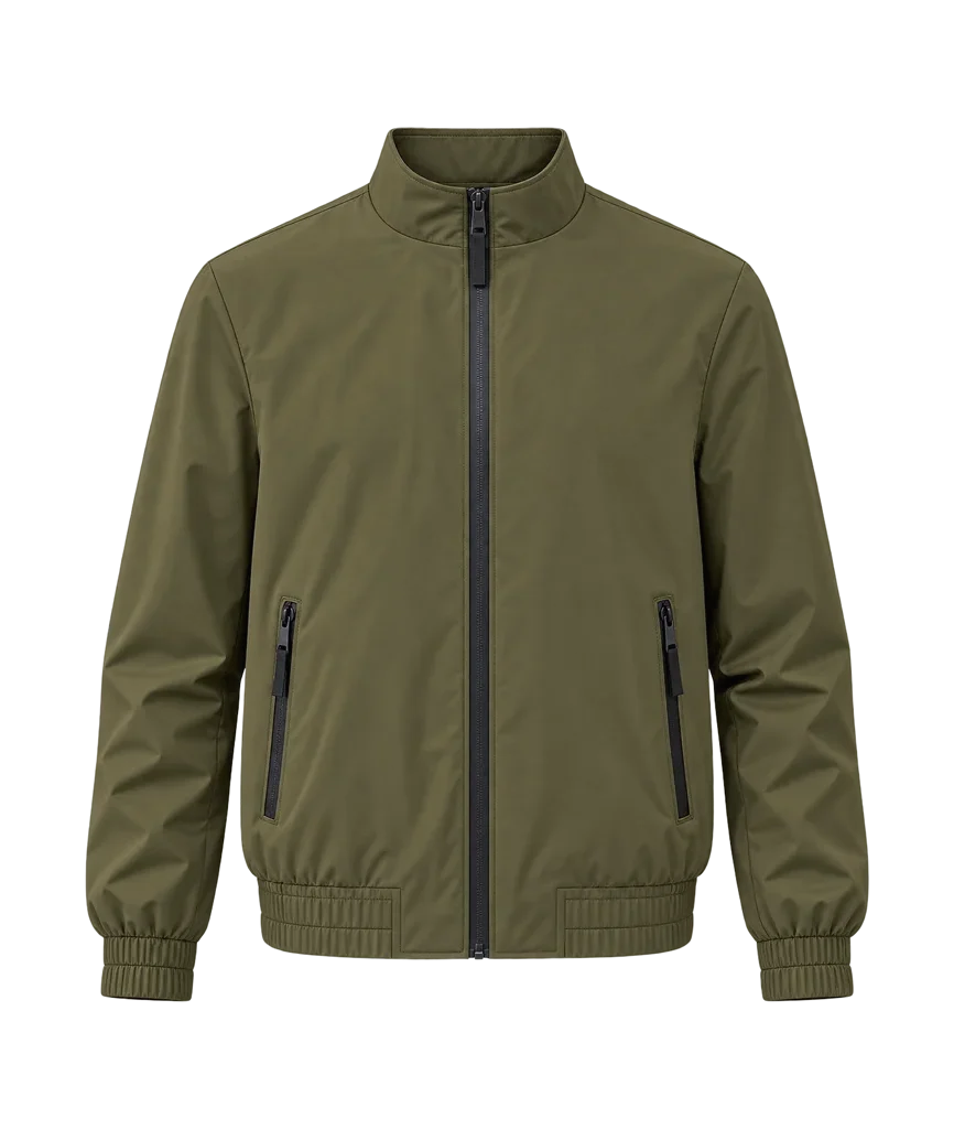 Men’s Lightweight Technical Khaki Bomber Jacket