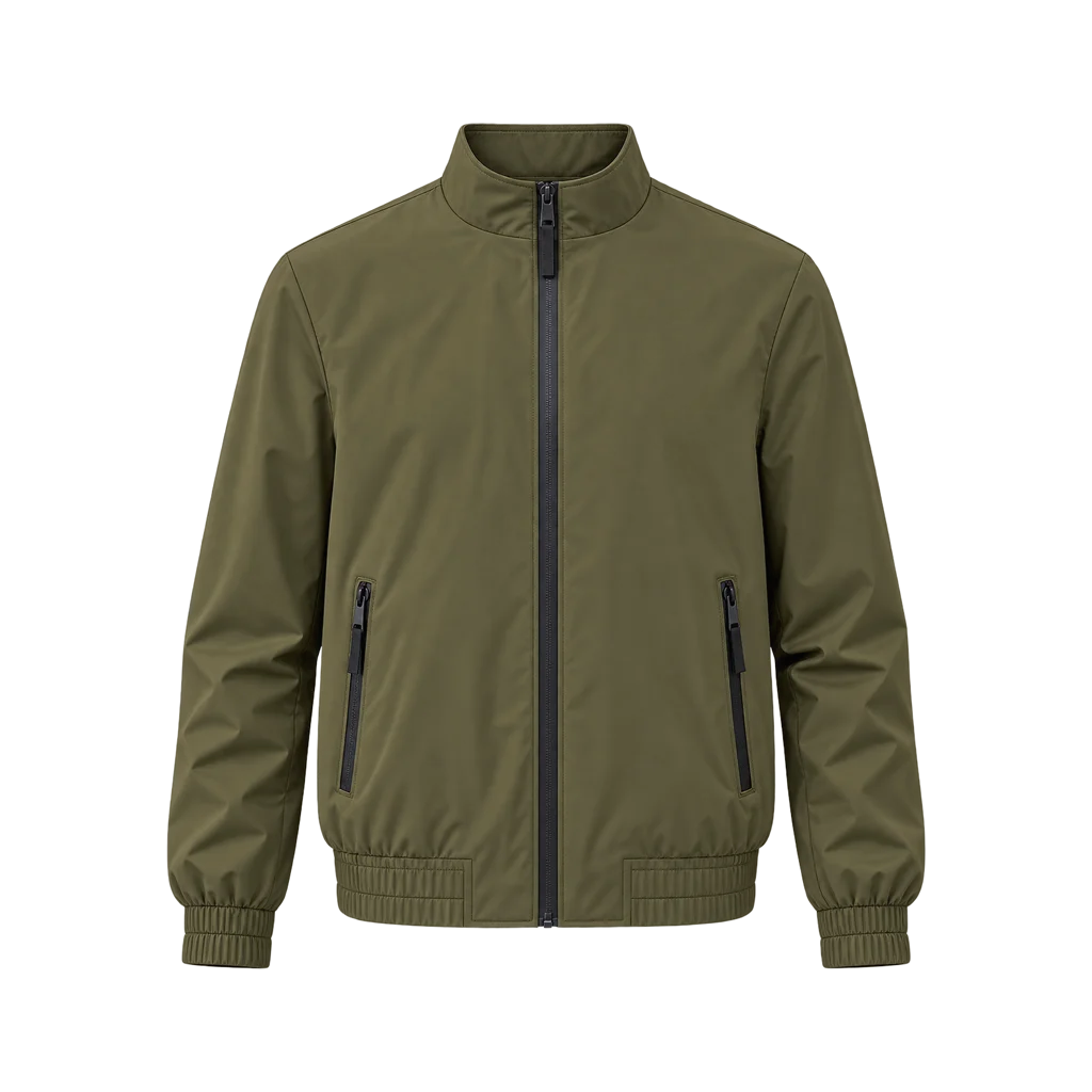Men’s Lightweight Technical Khaki Bomber Jacket