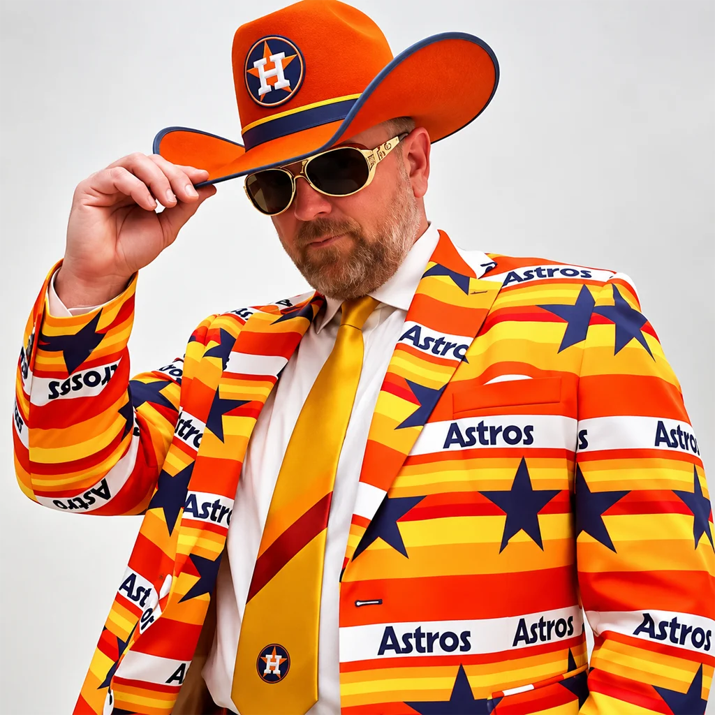 Major League Baseball Houston Astros Retro Starburst Sport Blazer