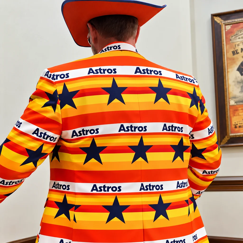 Major League Baseball Houston Astros Retro Starburst Sport Blazer