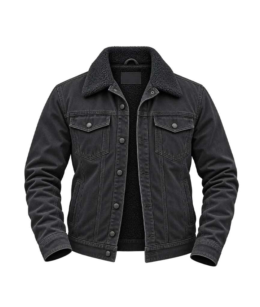 Love, Simon Nick Robinson Black Shearling Denim Jacket