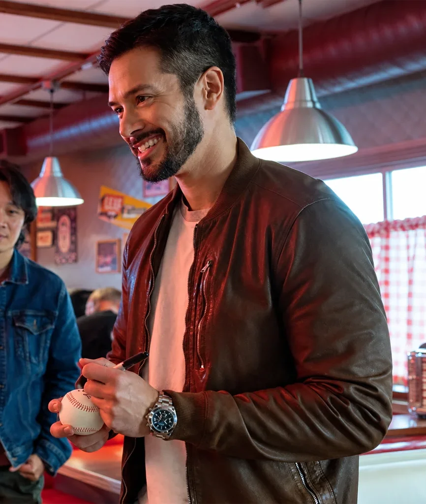 Diego Hearts in the Game Marco Grazzini Brown Leather Jacket