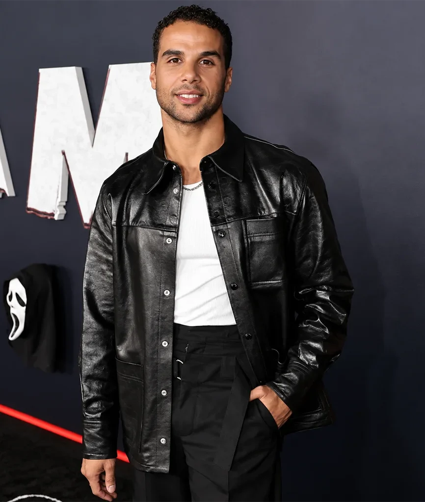 Mason Gooding Scream Movie Black Leather Jacket