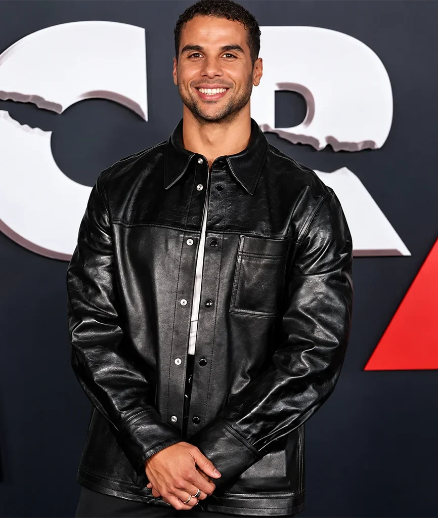 Mason Gooding Scream Movie Black Leather Jacket