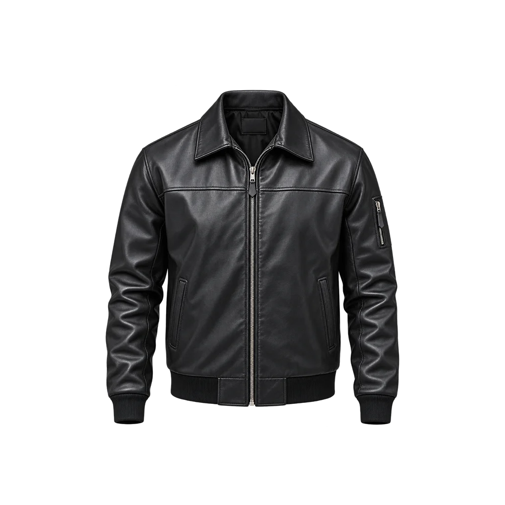 Masters of the Universe Premiere Dolph Lundgren Black Leather Jacket