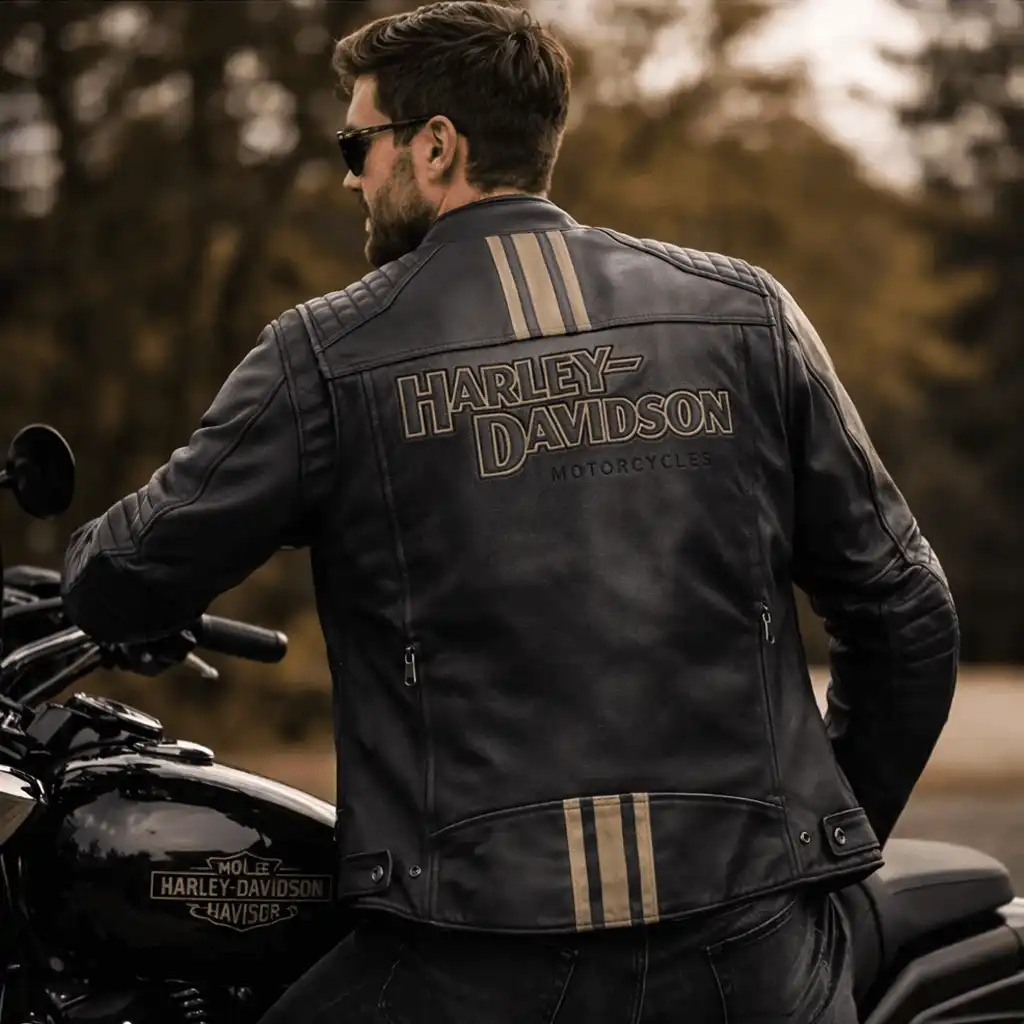 Men’s H-D Triple Vent Passing Link II Leather Jacket
