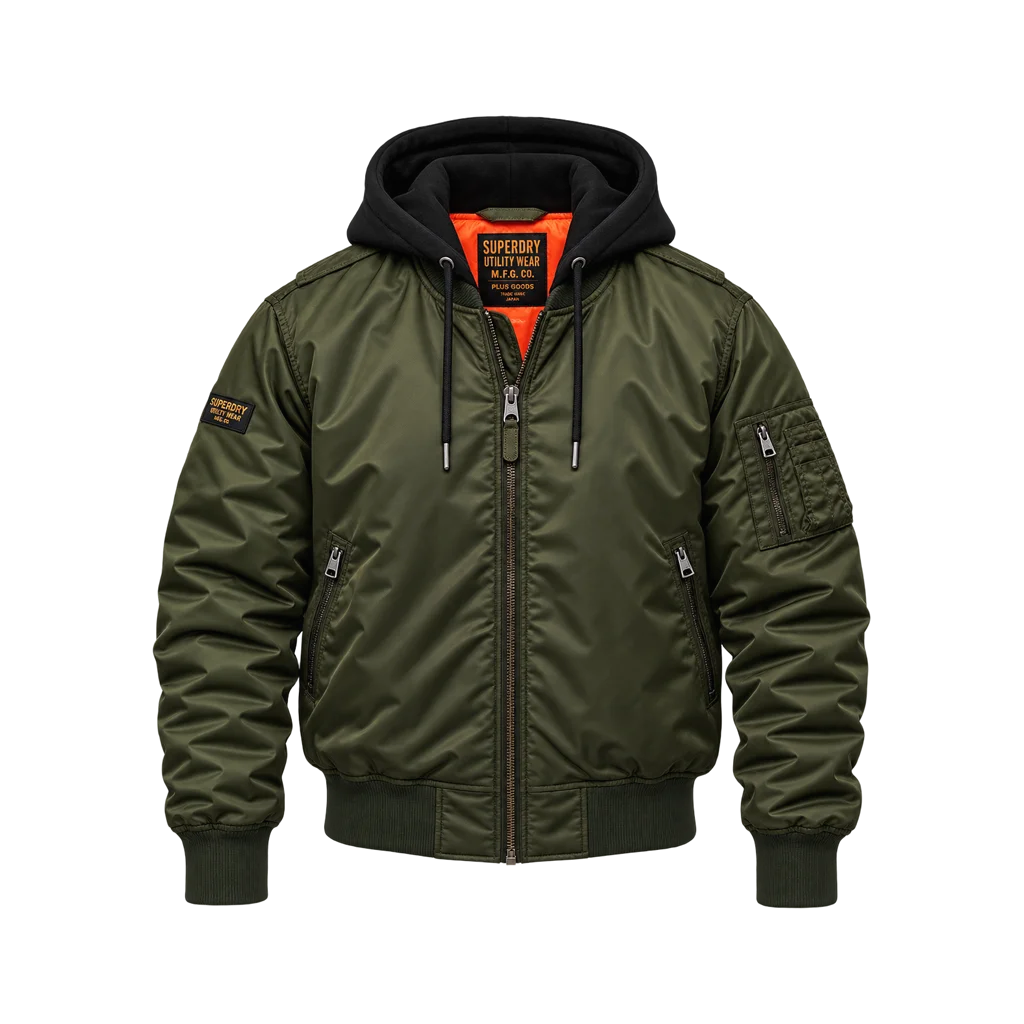 Superdry Men’s Hooded MA1 Bomber Jacket