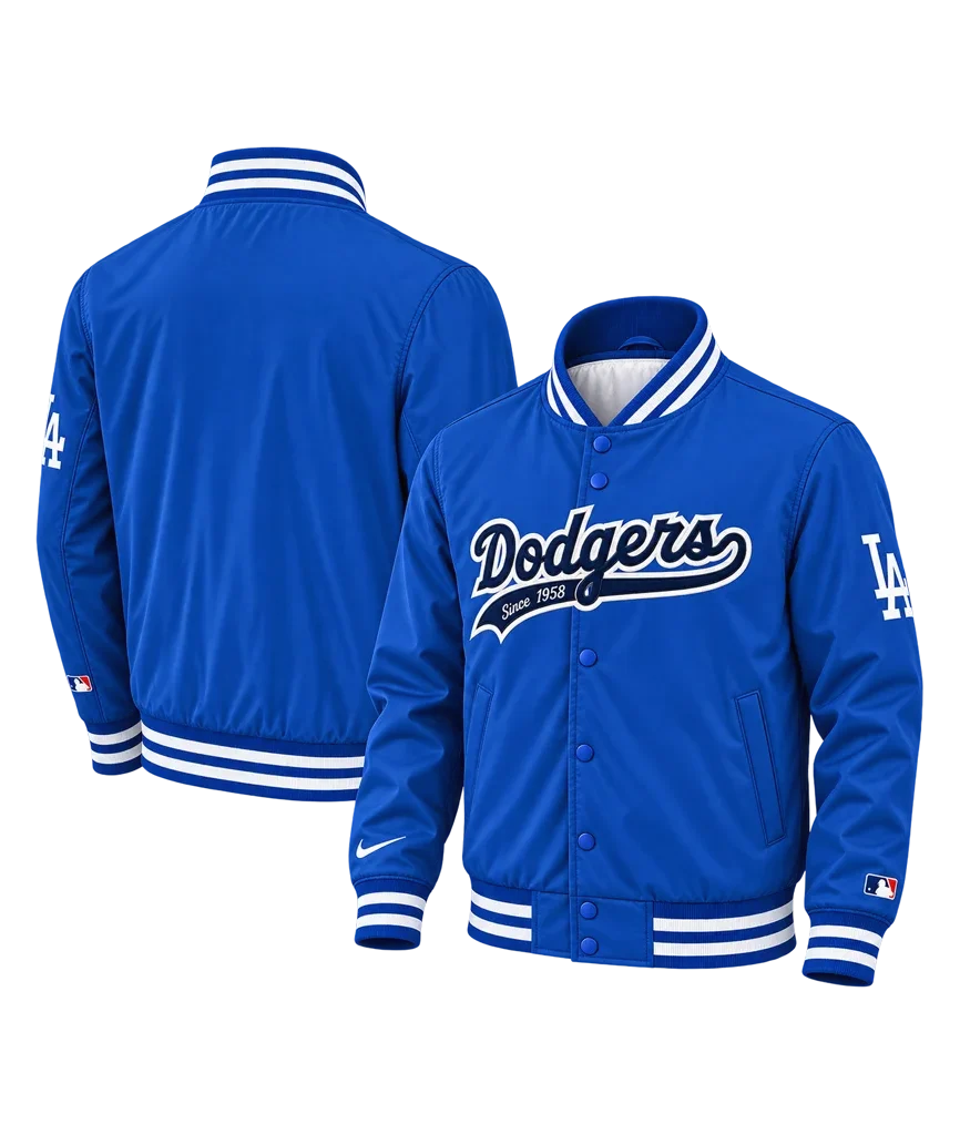 Men’s Nike Los Angeles Dodgers Satin Bomber Jacket
