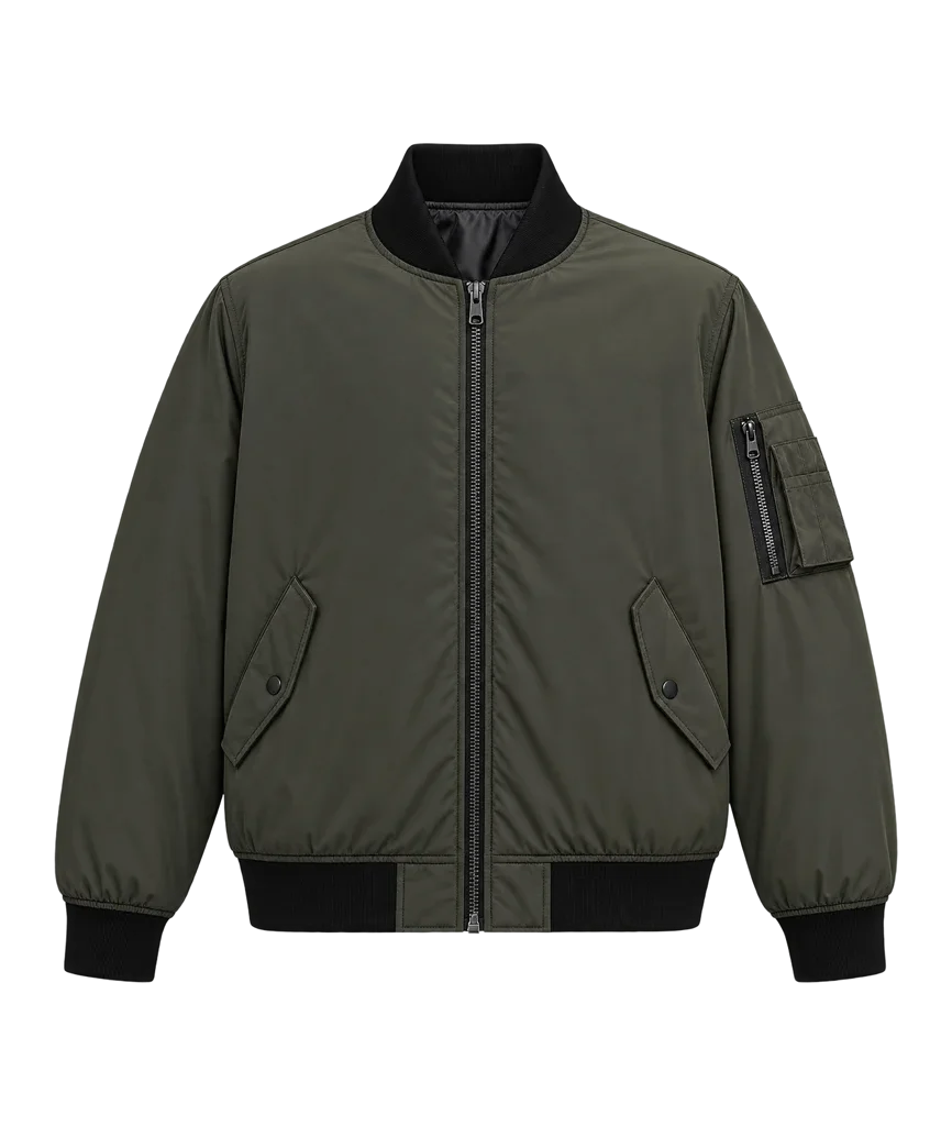 Men’s Reversible Signature Monogram Polyester Bomber Jacket