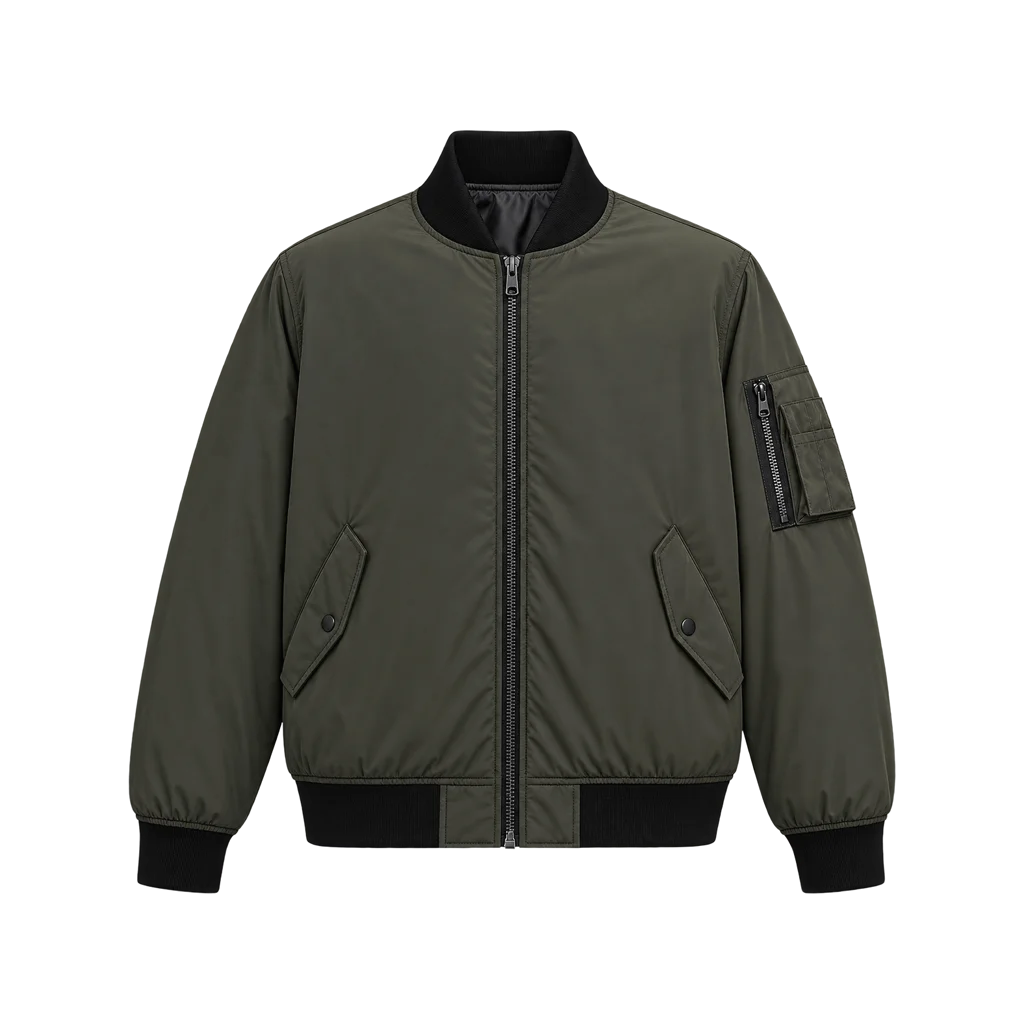 Men’s Reversible Signature Monogram Polyester Bomber Jacket