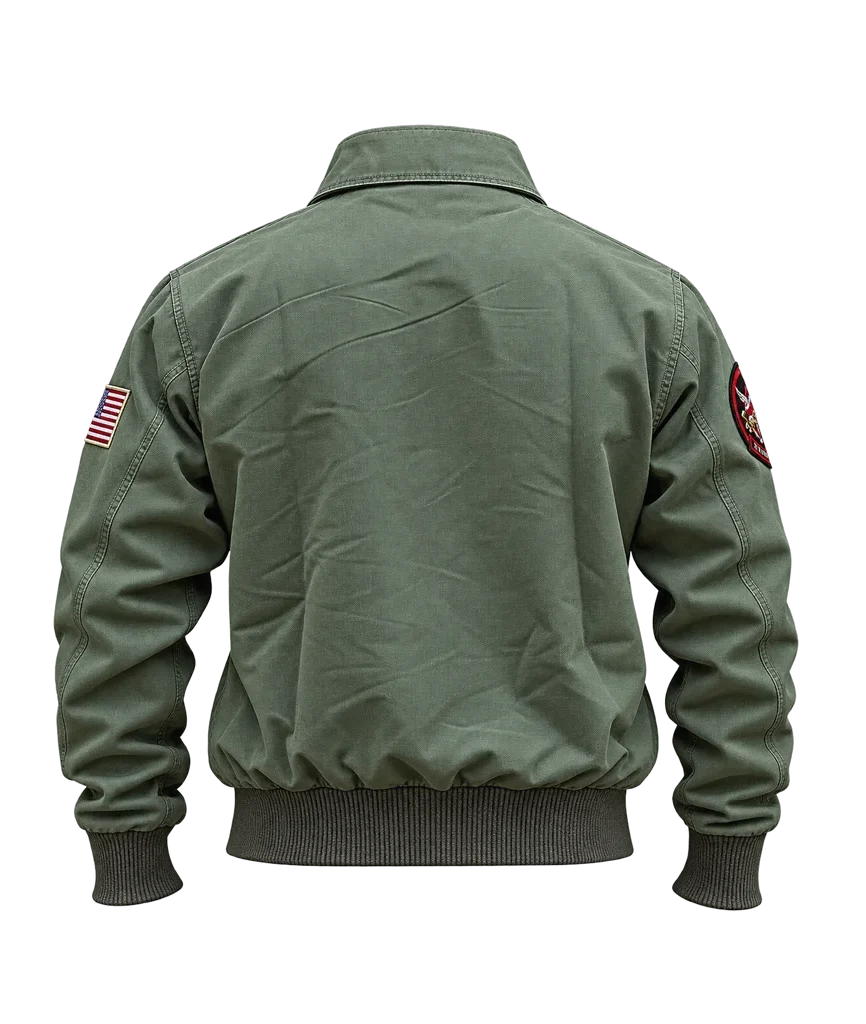 Tom Cruise Top Gun: Maverick Green Cotton Flight Bomber Jacket