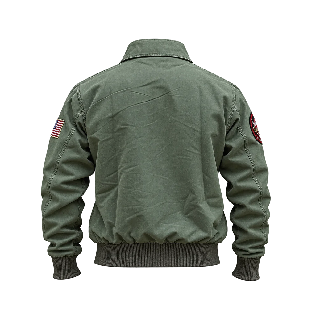 Tom Cruise Top Gun: Maverick Green Cotton Flight Bomber Jacket
