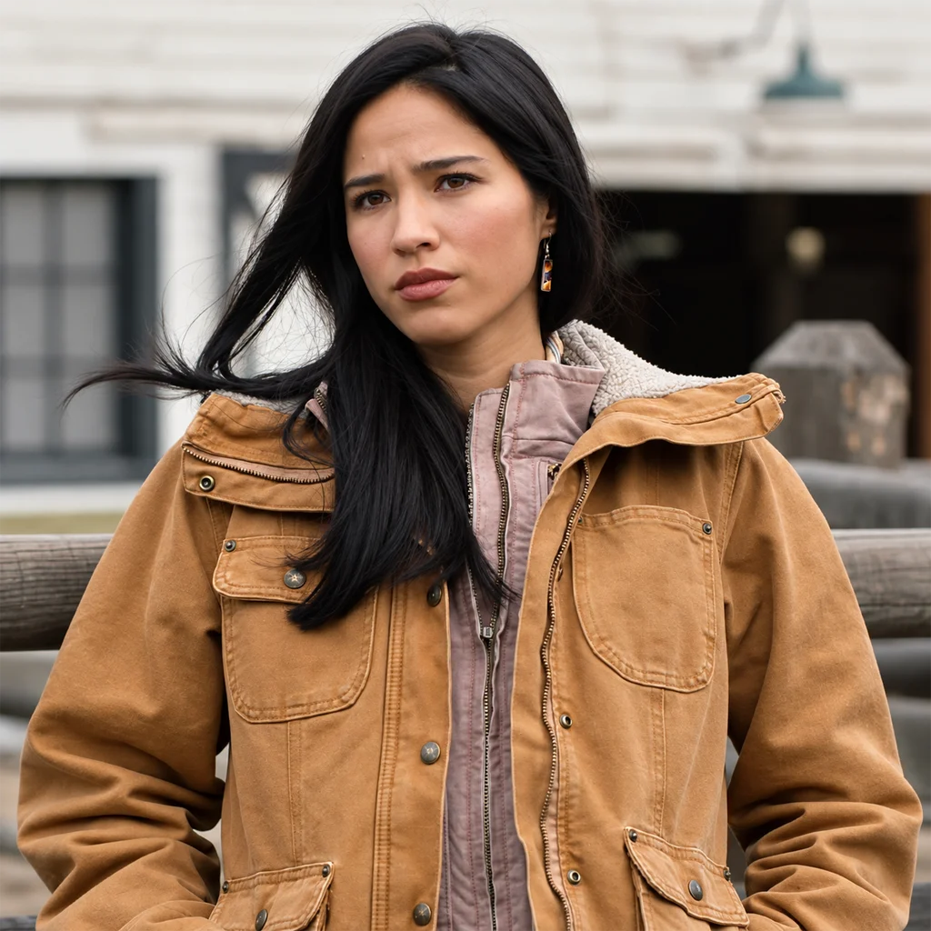 Yellowstone Monica Dutton Kelsey Asbille Brown Cotton Jacket