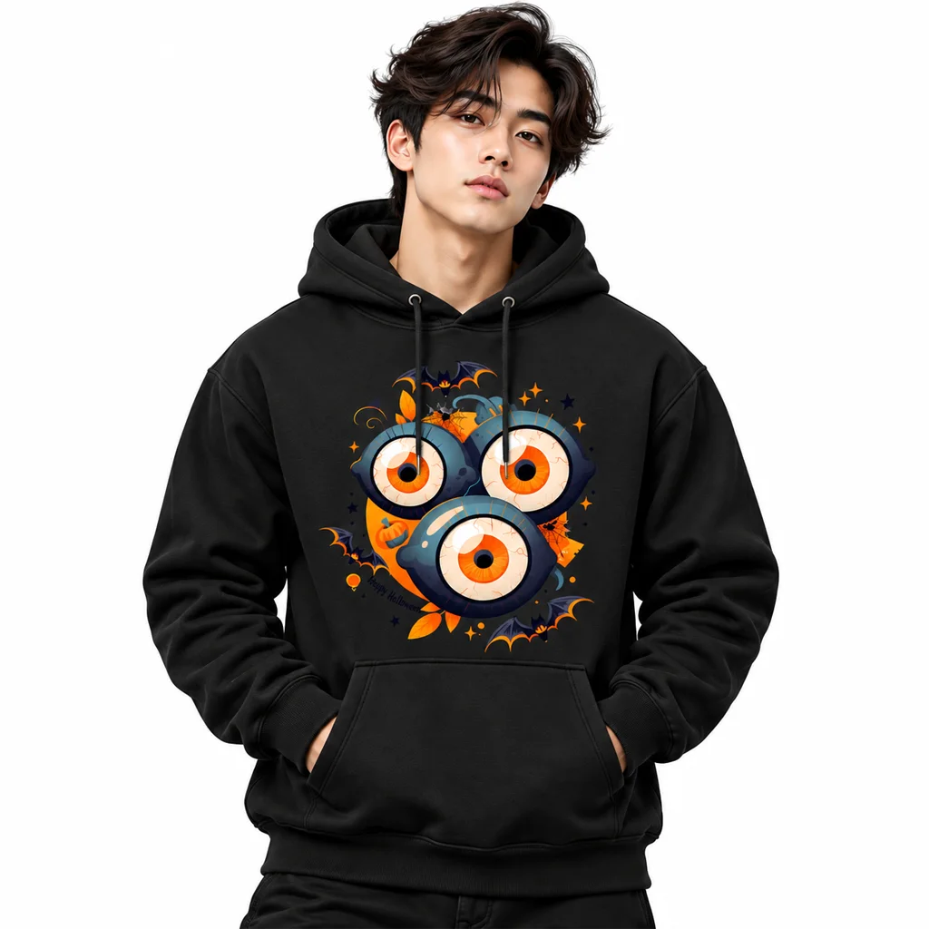 Monsters Inc Creepy Eyeballs Black Hoodie