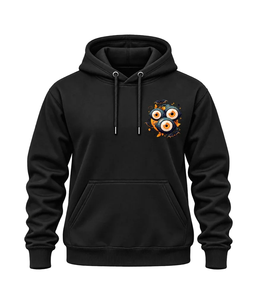Monsters Inc Creepy Eyeballs Dual-Print Black Hoodie