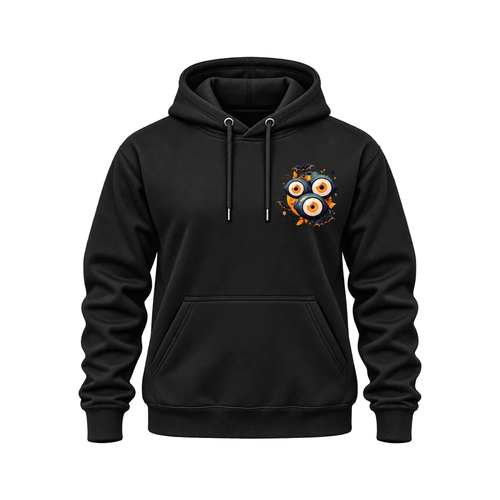Monsters Inc Creepy Eyeballs Dual-Print Black Hoodie