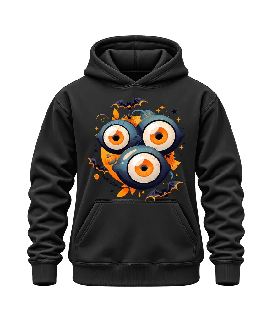 Monsters Inc Creepy Eyeballs Black Hoodie