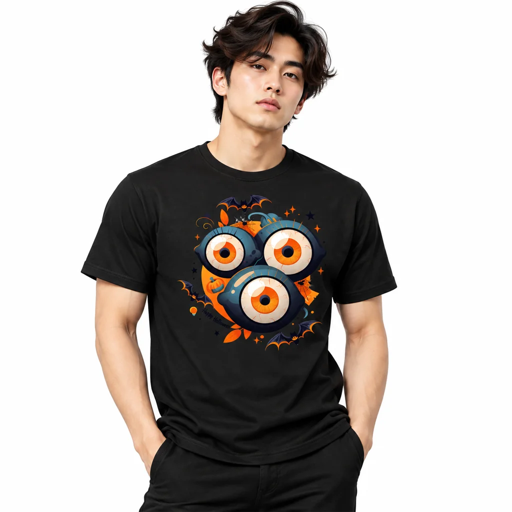 Monsters Inc Creepy Eyeballs Black T-Shirt