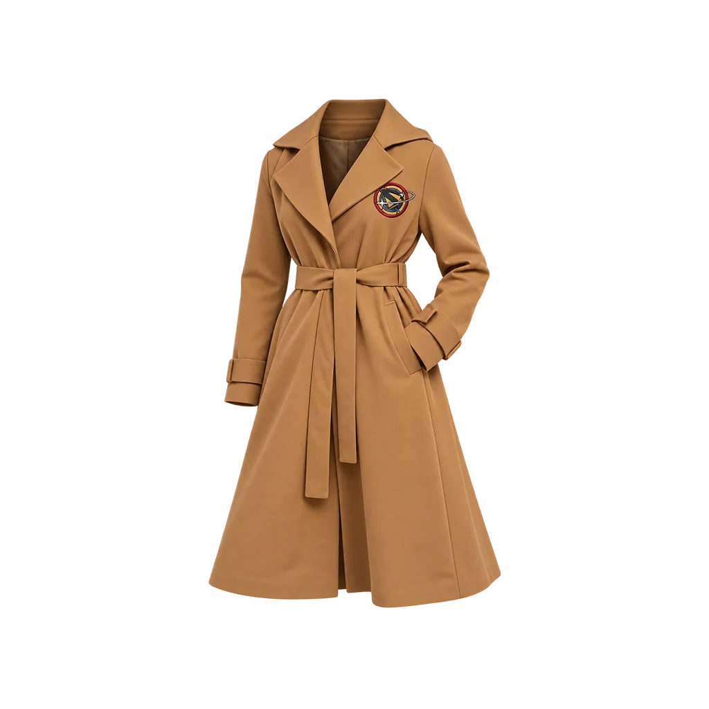 Kara Supergirl Brown Cotton Trench Coat