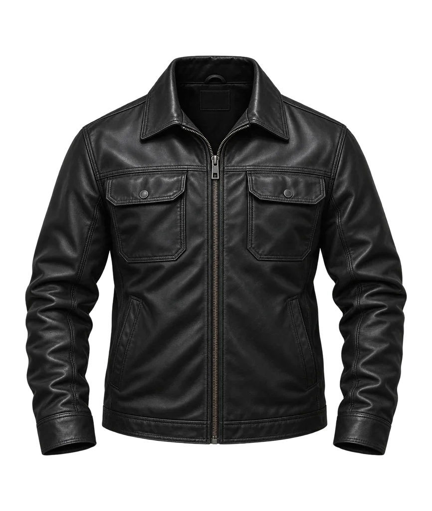 My Name Is Vendetta Alessandro Gassmann Black Leather Jacket