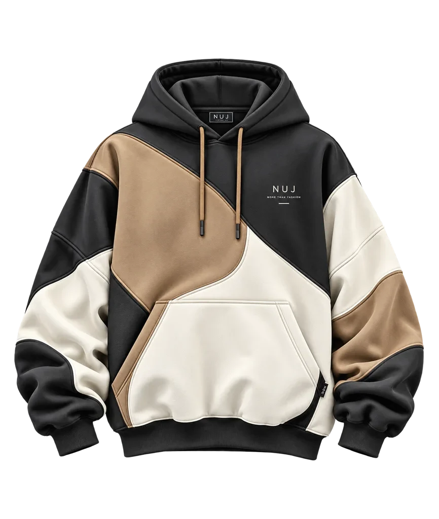 NUJ More Than Fashion Color-Block Pullover Hoodie
