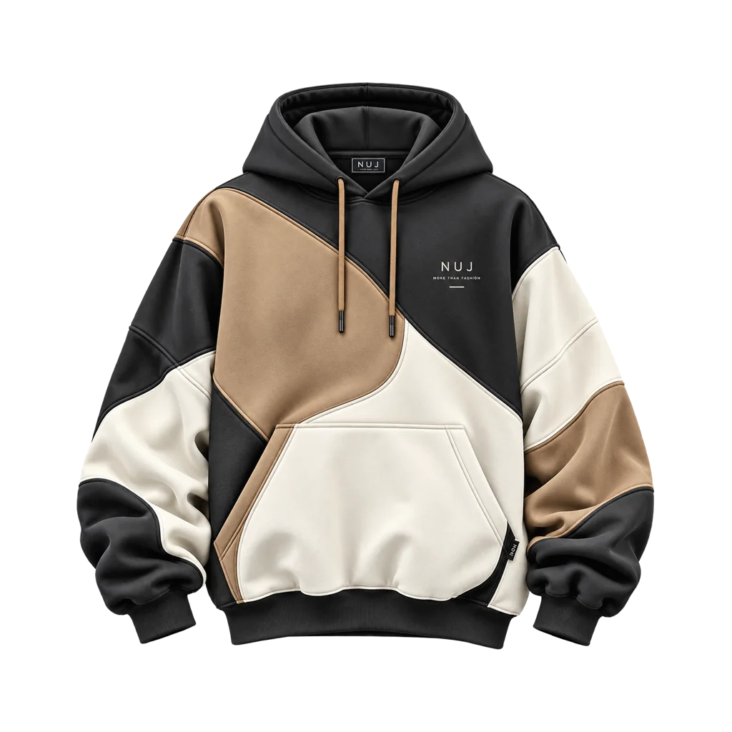 NUJ More Than Fashion Color-Block Pullover Hoodie
