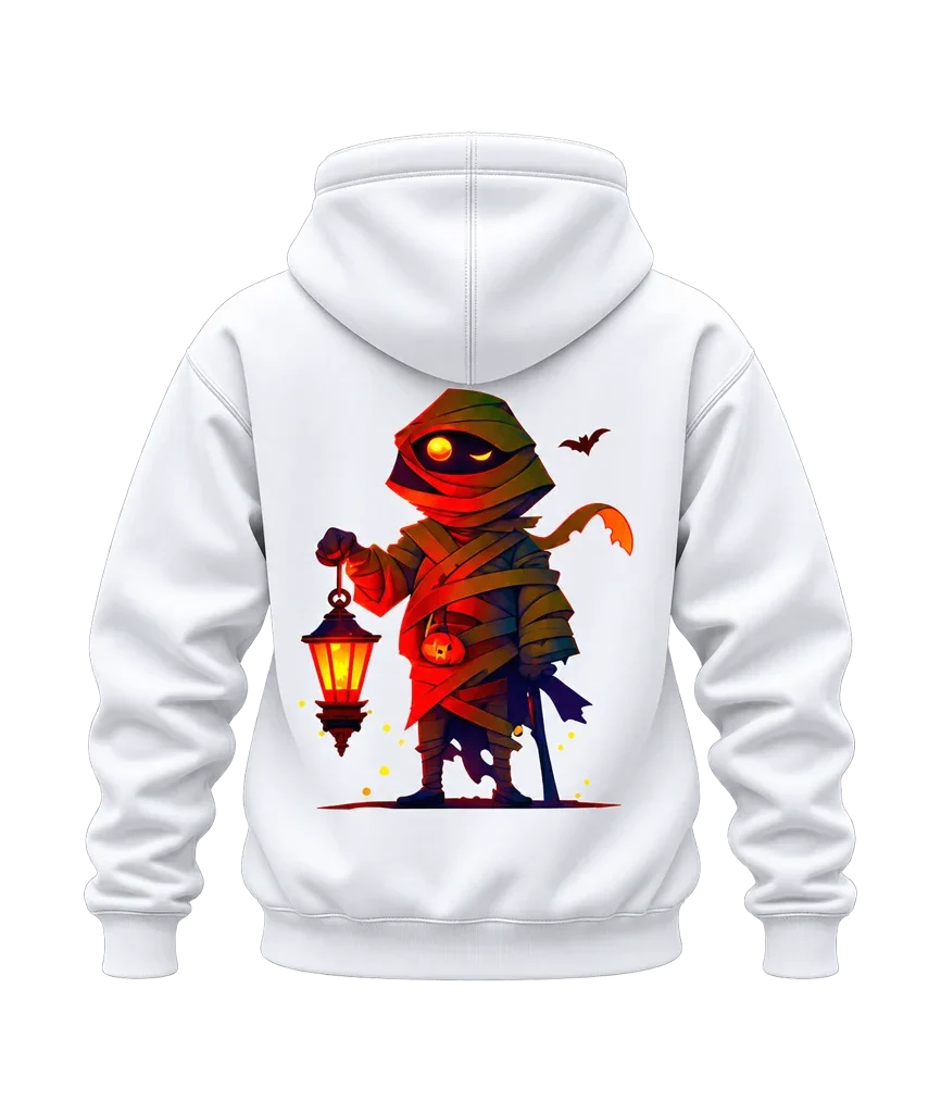 Naruto Mummy Lantern Halloween Dual-Print White Hoodie