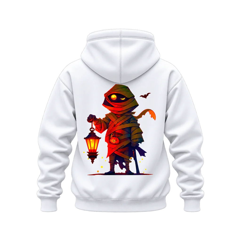 Naruto Mummy Lantern Halloween Dual-Print White Hoodie