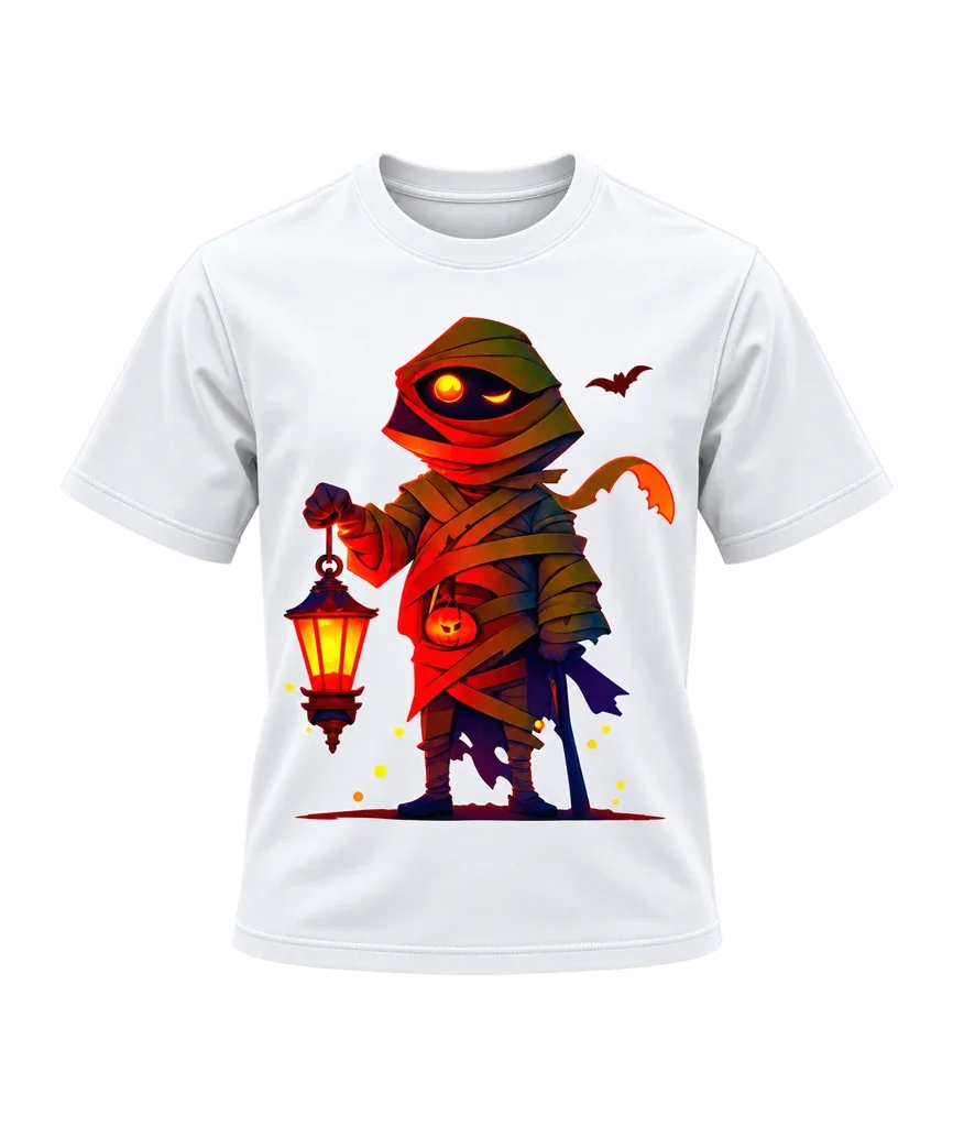 Naruto Mummy Lantern Halloween White T-Shirt