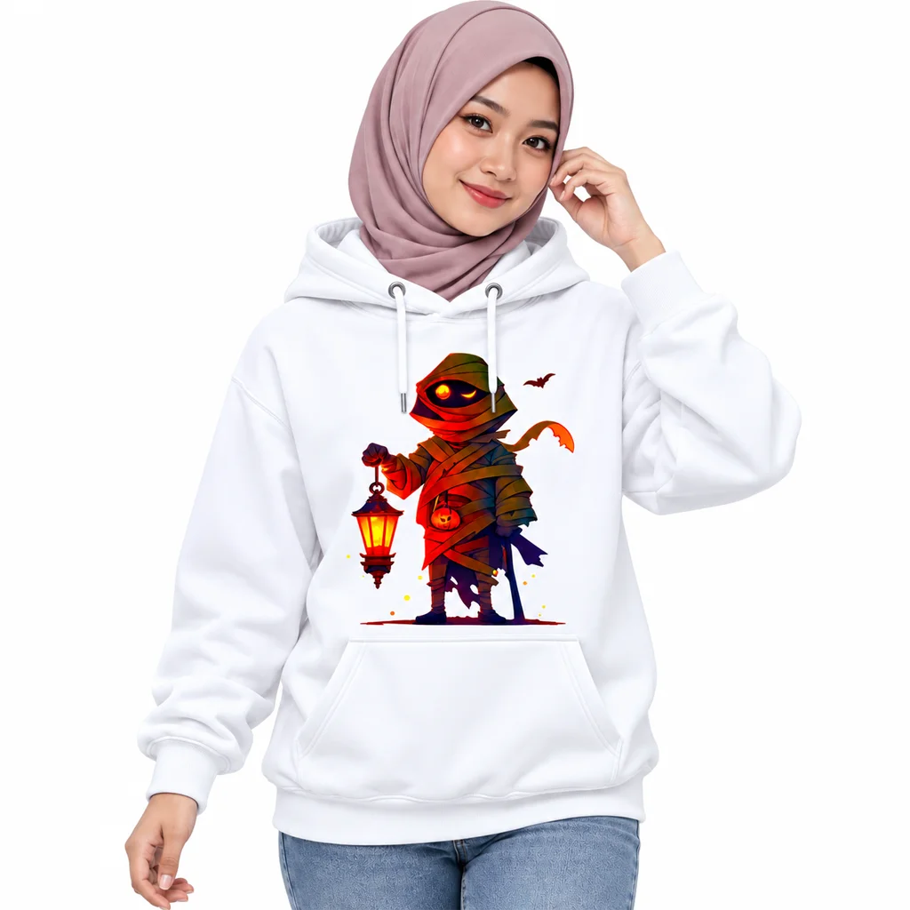Naruto Mummy Lantern Halloween White Hoodie